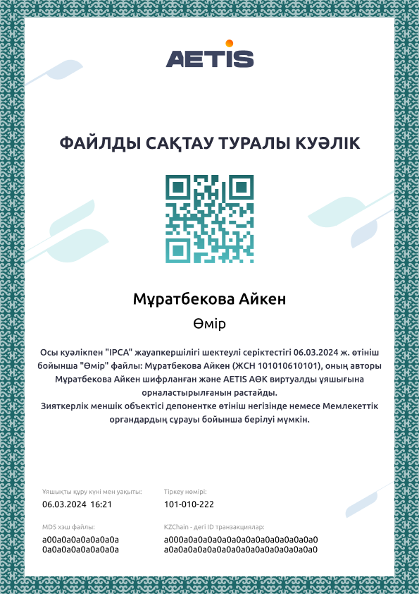 certificate